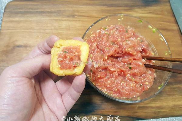 豆腐鲜肉酿的做法图解5