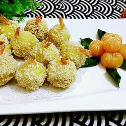 酥炸土豆虾球的做法[图]