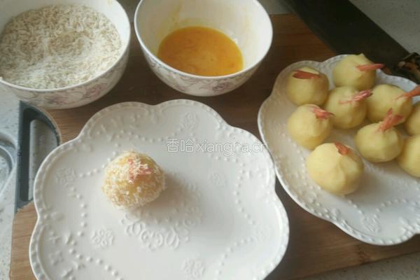 酥炸土豆虾球的做法图解6