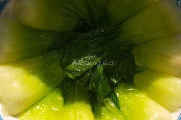 香菇扒油菜的做法图解4