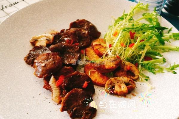 香烤黑椒猪舌的做法图解10