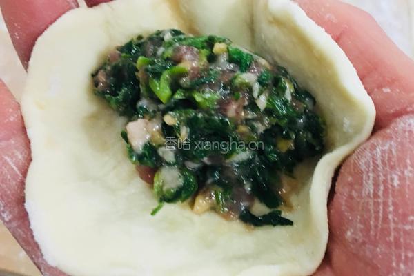 荠菜猪肉馅包子的做法图解14