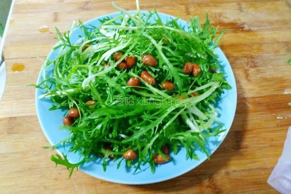 凉拌苦菊内脂豆腐的做法图解2