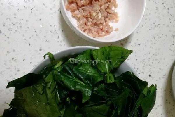 肉沫菠菜的做法图解1