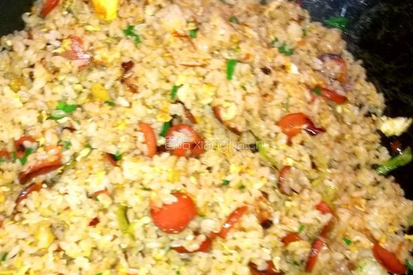 火腿蛋炒饭的做法图解4