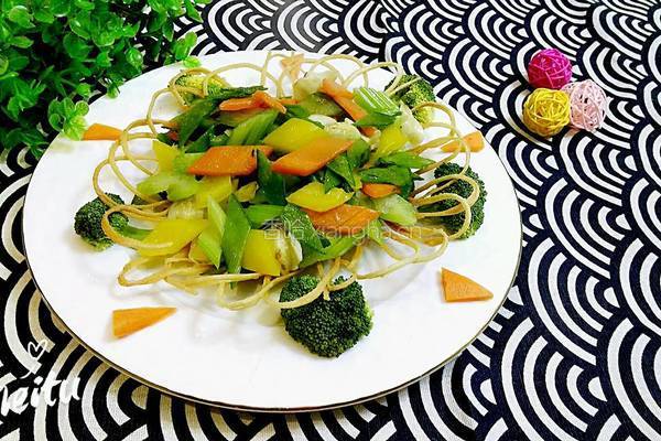 素炒杂菜丁的做法图解6