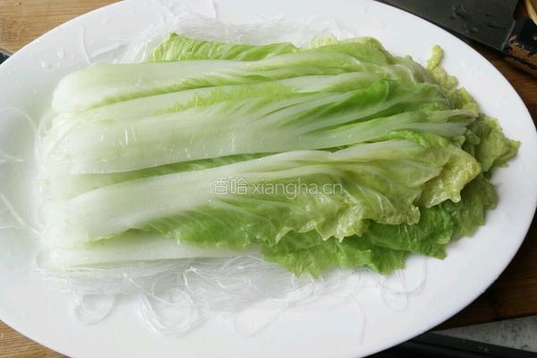 蒜蓉粉丝大白菜的做法图解3