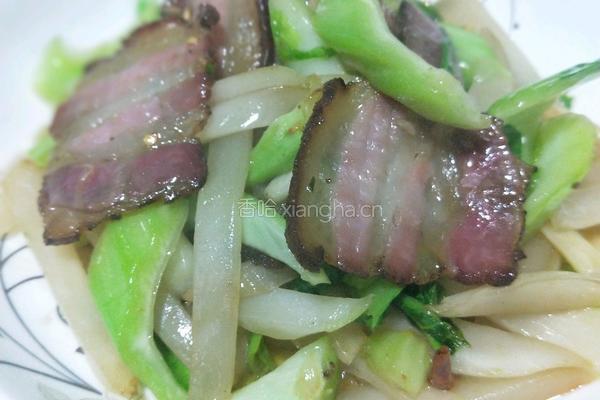 农家腊肉炒棒菜的做法图解16