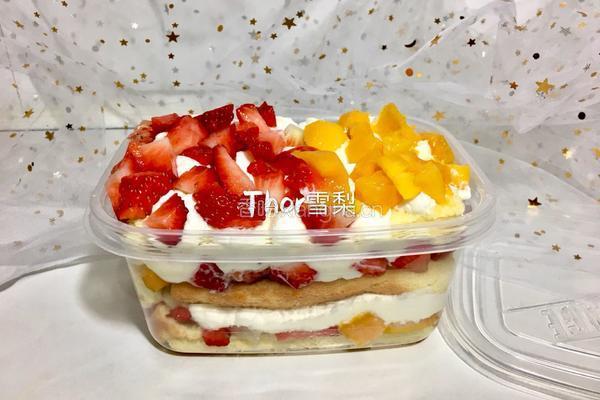 草莓芒果双拼盒子蛋糕的做法图解23