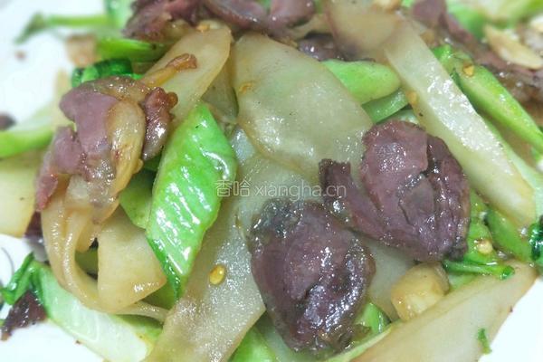 香肠炒棒菜 的做法图解12