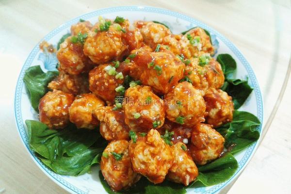 茄汁鸡肉丸的做法图解4