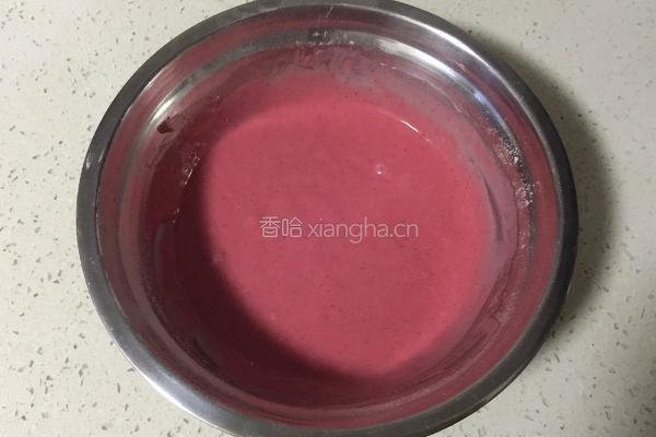 火龙果戚风蛋糕(8寸)的做法图解5