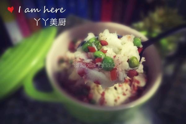 五彩奶香土豆泥的做法图解8