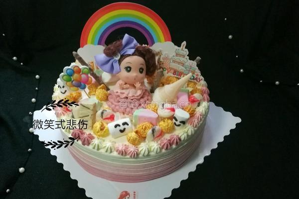 迷糊娃娃的零食世界生日蛋糕的做法图解1
