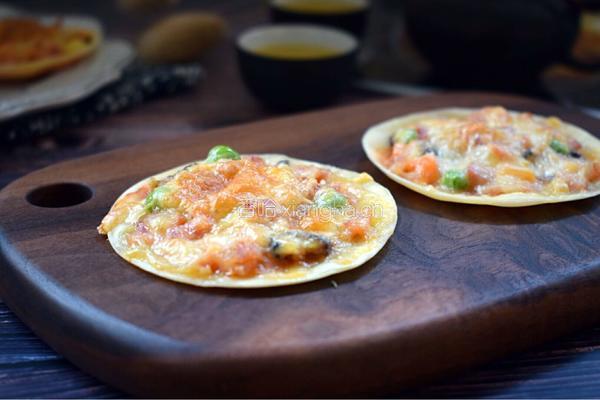 饺子皮披萨的做法图解12