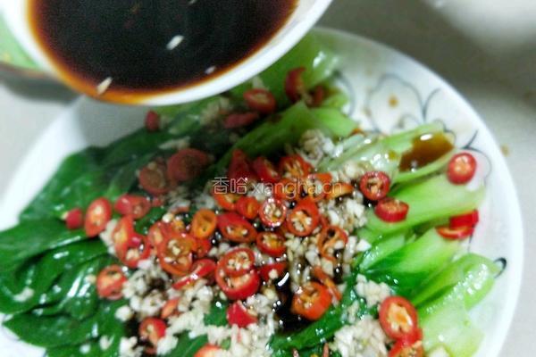 白灼蒜蓉上海青的做法图解9