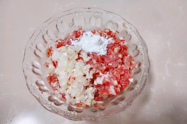 香菇酿肉的做法图解4