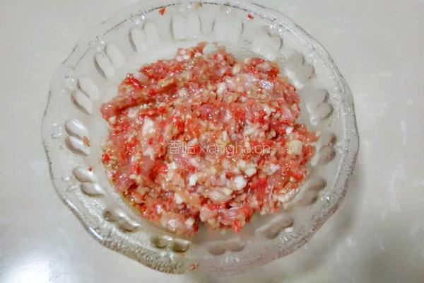 香菇酿肉的做法图解5