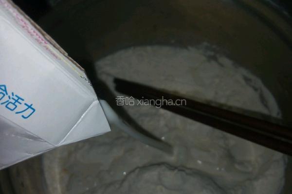 牛奶麦片煎饼的做法图解2