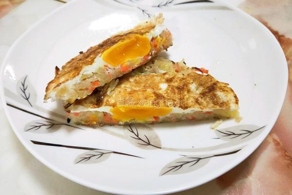 土豆丝鸡蛋饼的做法图解8