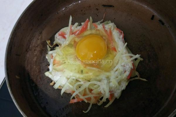 土豆丝鸡蛋饼的做法图解6
