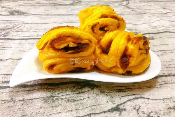 南瓜豆沙卷的做法图解12