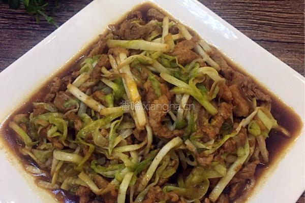 蒜黄炒肉的做法图解10