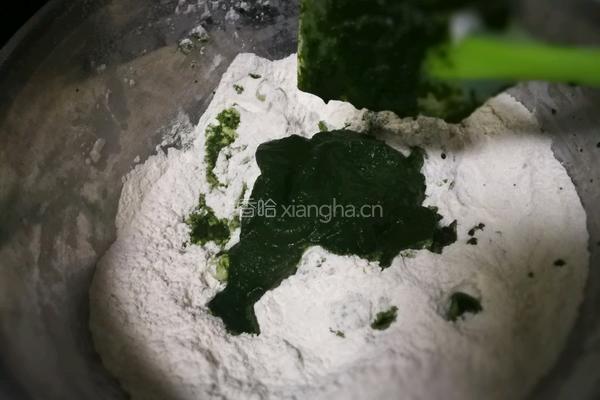 茼蒿蛋黄肉松团的做法图解6