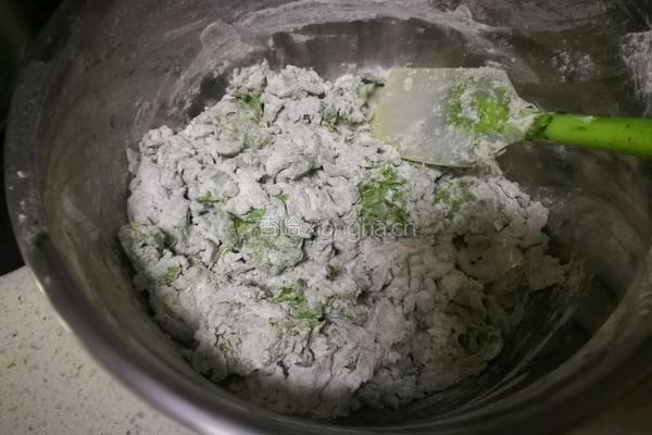 茼蒿蛋黄肉松团的做法图解7