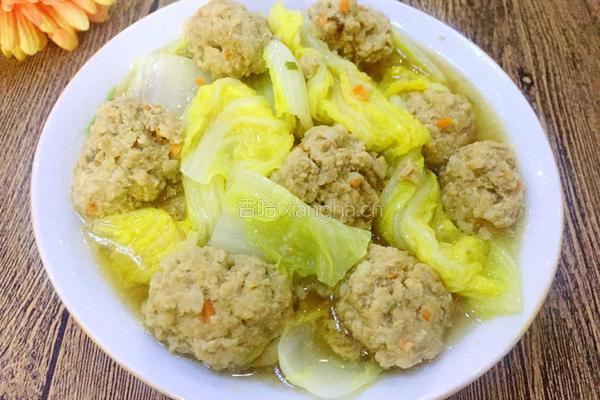 娃娃菜肉圆汤的做法图解13