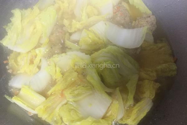 娃娃菜肉圆汤的做法图解12