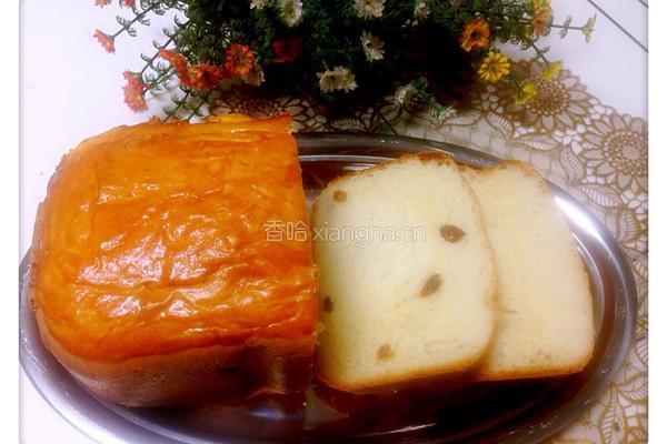 奶油葡萄干面包的做法图解1