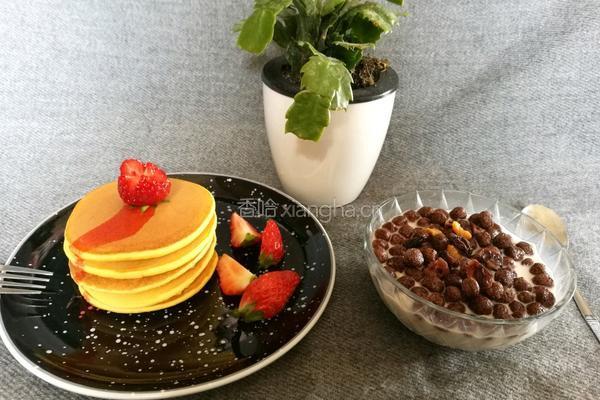 玉米奶香松饼的做法图解1