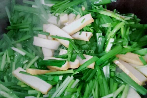 韭菜炒豆干的做法图解4