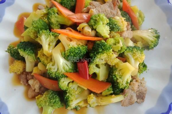 西兰花炒肉的做法图解5