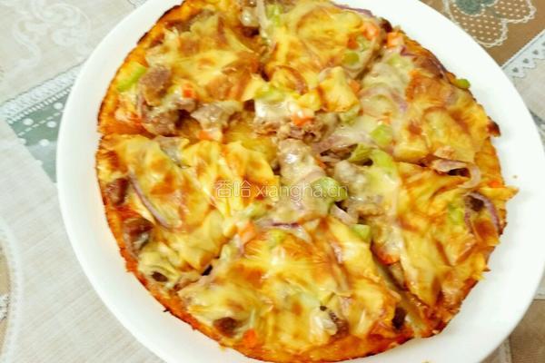 黑胡椒牛肉披萨的做法图解9