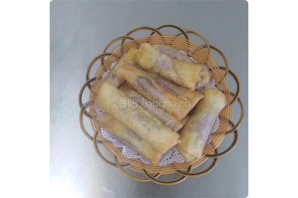 紫薯肉末卷的做法图解3