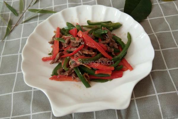 青红椒炒牛肉的做法图解11