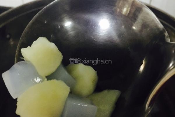 马蹄椰果淮山糖水的做法图解4