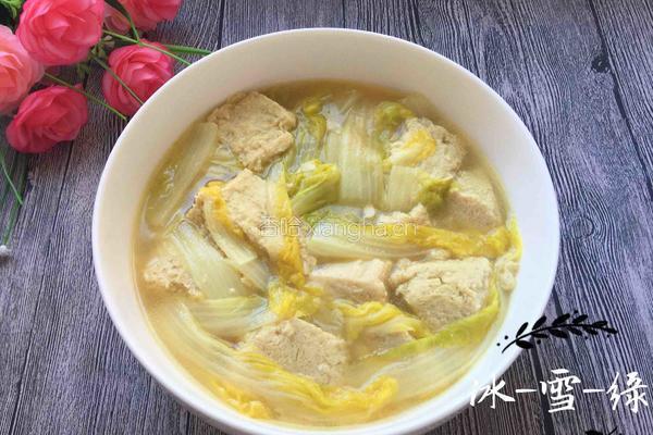 冻豆腐炖娃娃菜的做法图解1
