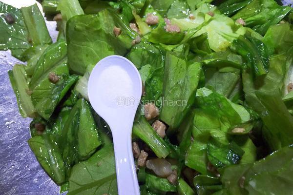 肉末油麦菜的做法图解10