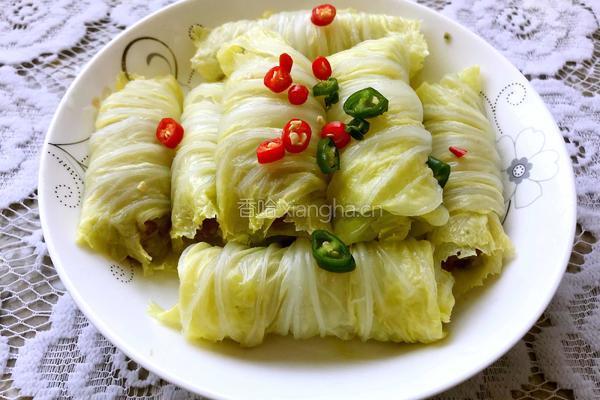 白菜肉馅卷的做法图解8