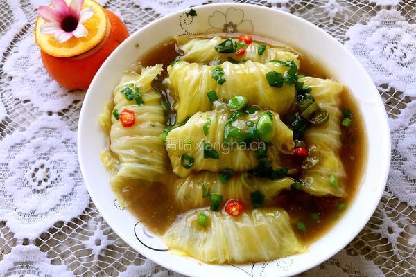 白菜肉馅卷的做法图解12
