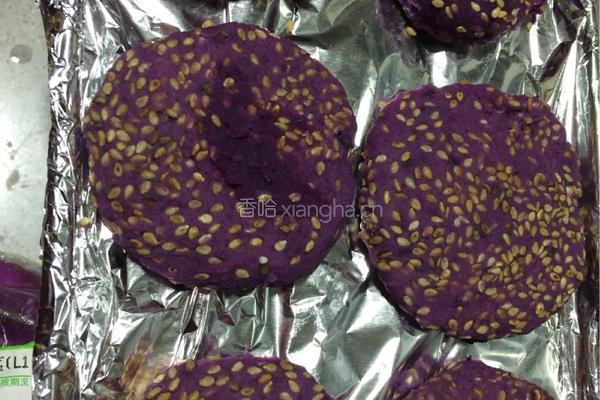 紫薯芝麻饼的做法图解5