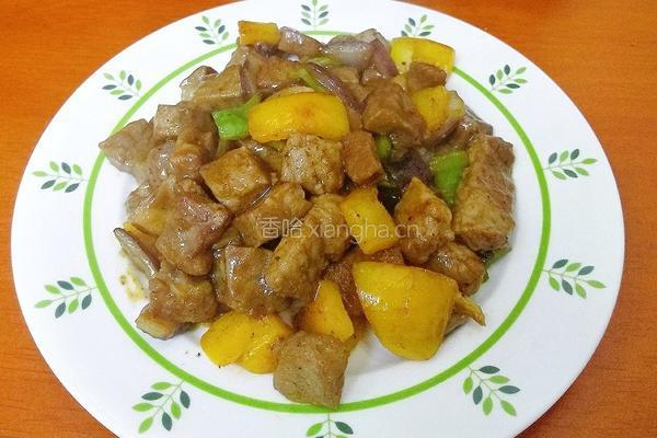 彩蔬黑椒牛肉粒的做法图解6
