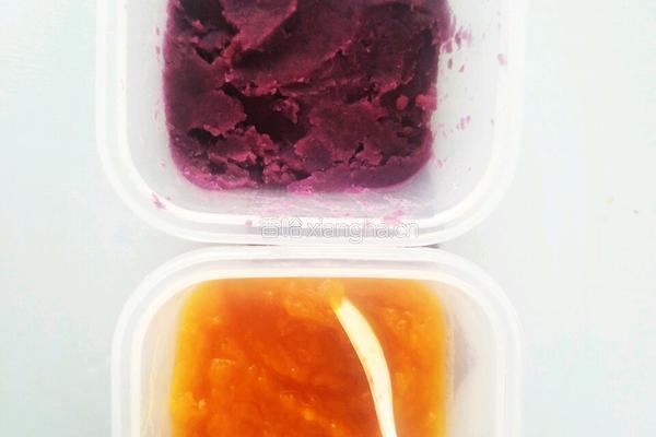 紫薯南瓜彩色面条（10个月宝宝辅食）的做法图解3