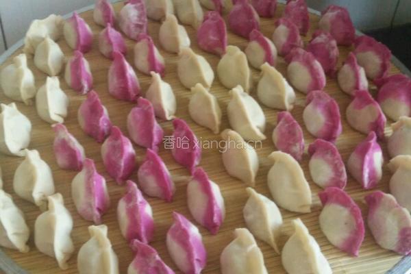火龙果皮饺子的做法图解8
