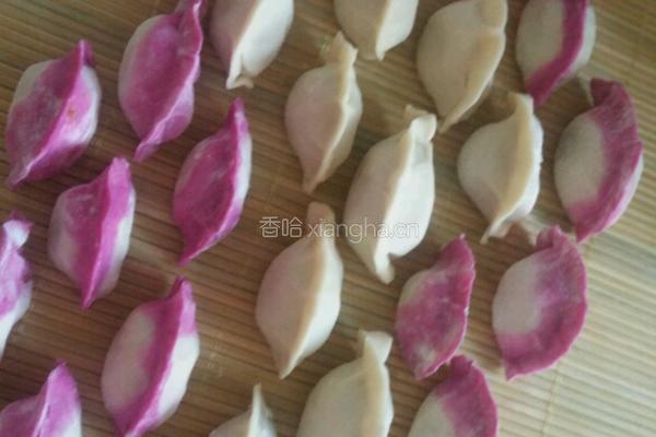 火龙果皮饺子的做法图解6