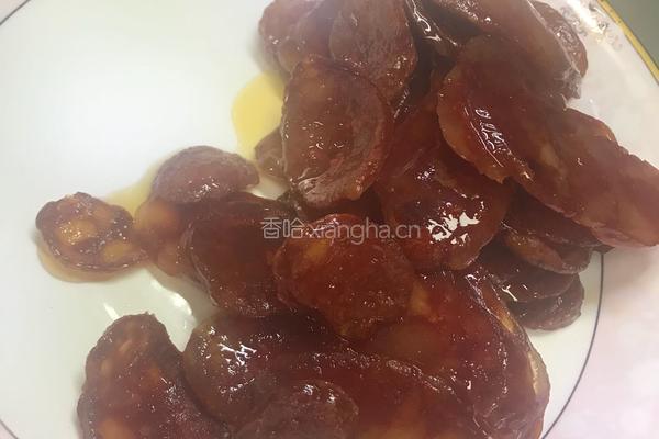 腊肠炒蒜薹的做法图解3