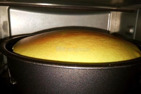 抹茶戚风蛋糕八寸的做法图解14